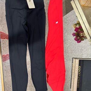 FABLETICS Black and orange/red Full-Length Leggings for Athletic Comfort